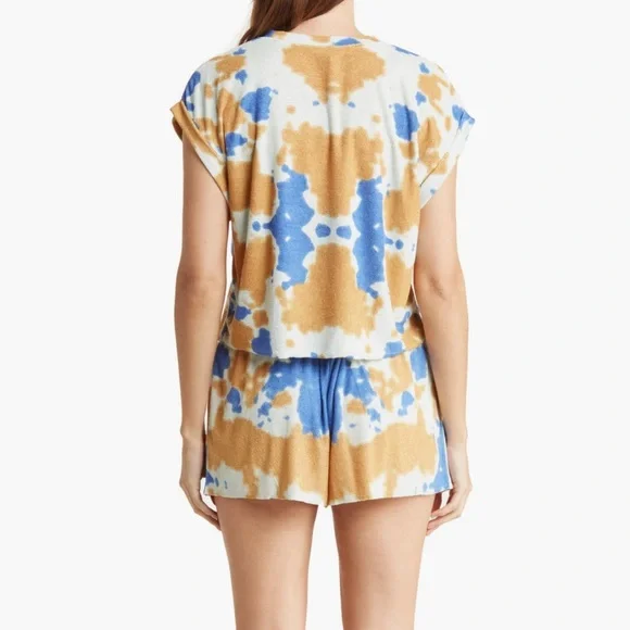 Honeydew Intimates Blue and Tan Pajama Shorts Set 🆕 - Picture 3 of 11